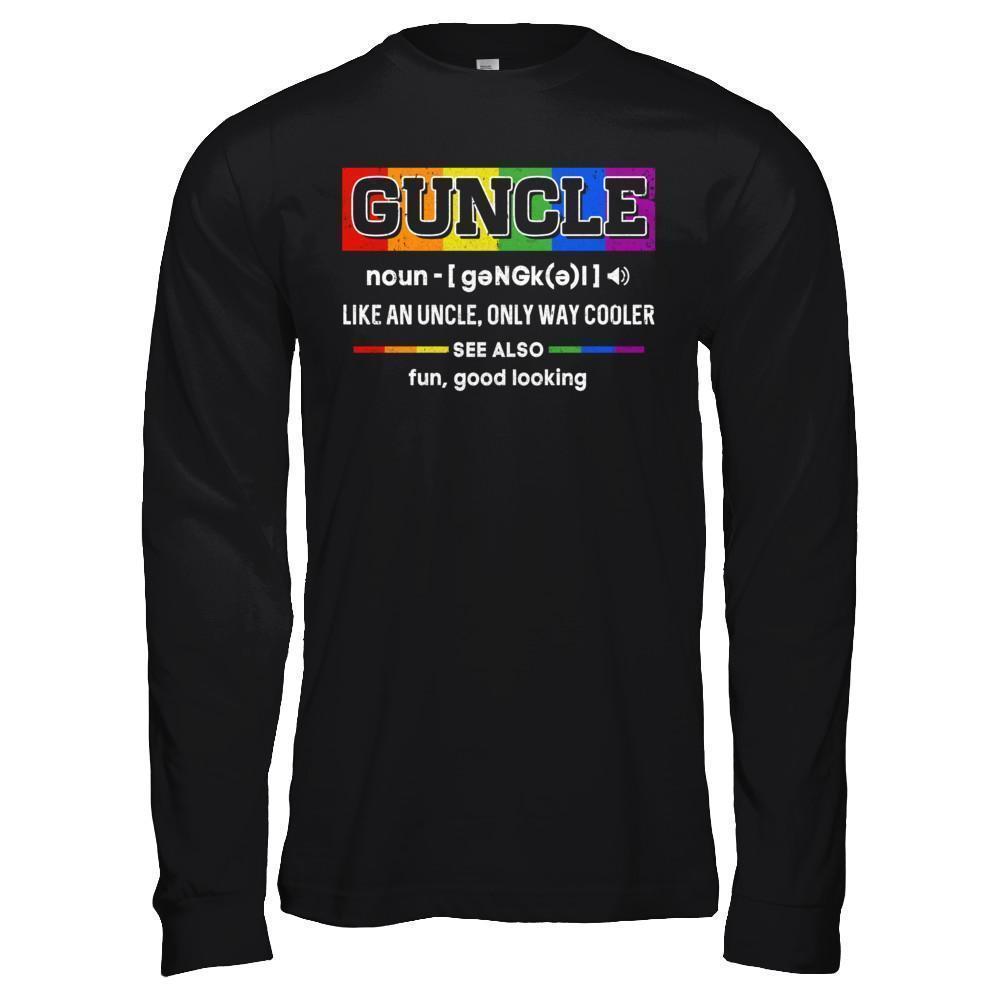 Guncle Gay Uncle Definition Lgbt Rainbow Pride T-Shirt & Hoodie | Teecentury.com