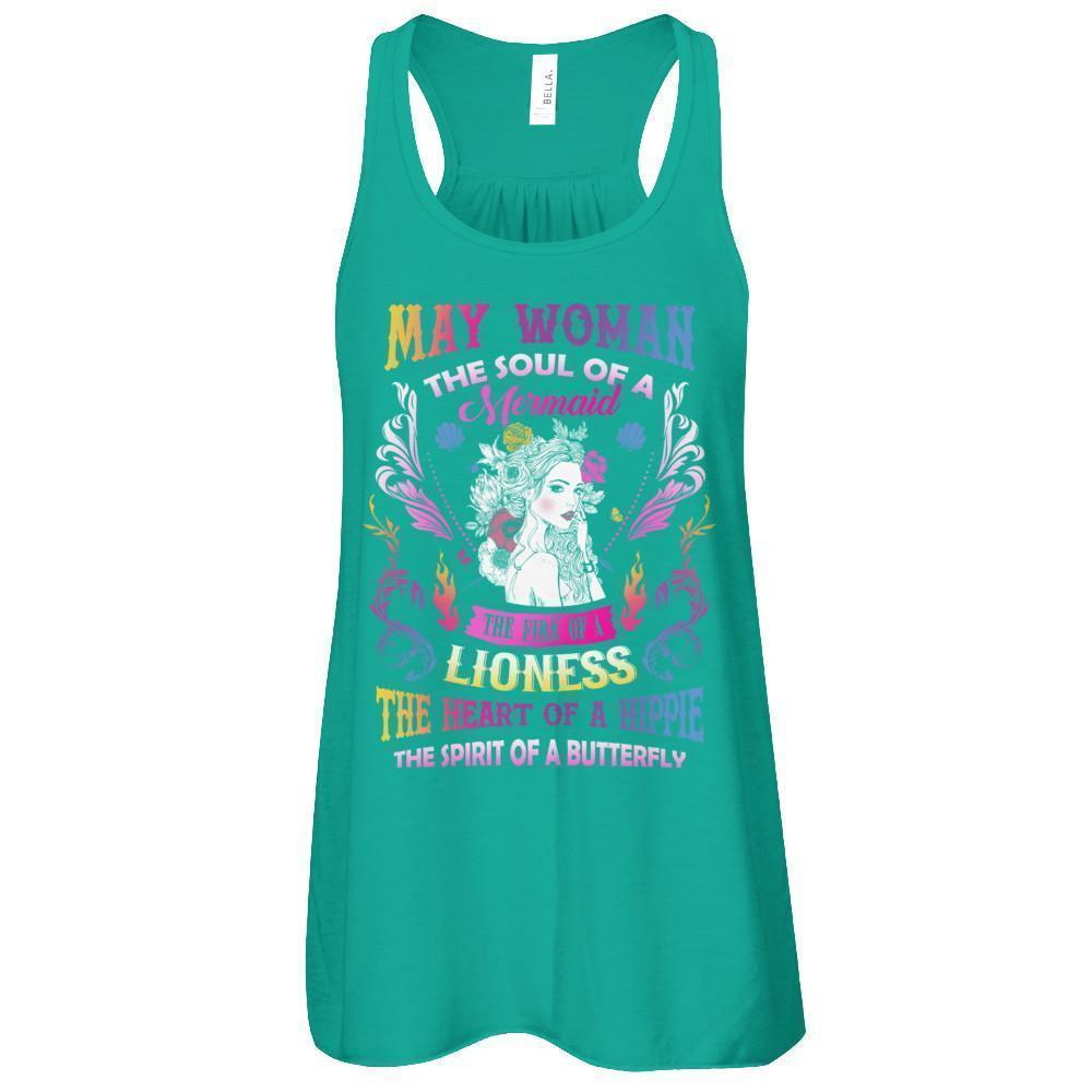 May Woman The Soul Of A Mermaid Birthday T-Shirt & Tank Top | Teecentury.com