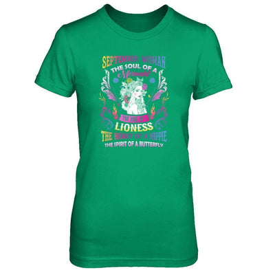 September Woman The Soul Of A Mermaid Birthday T-Shirt & Tank Top | Teecentury.com