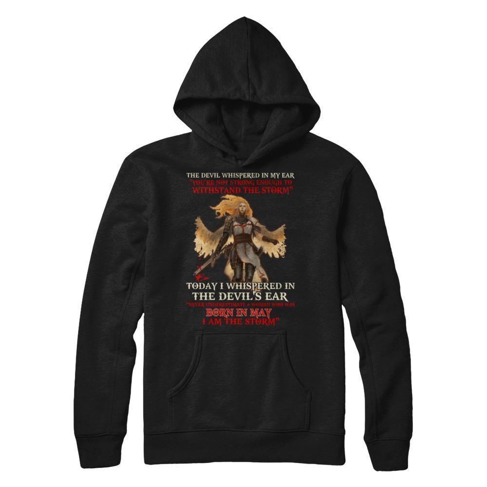 The Devil Whispered A Woman Who Was Born In May The Storm T-Shirt & Hoodie | Teecentury.com