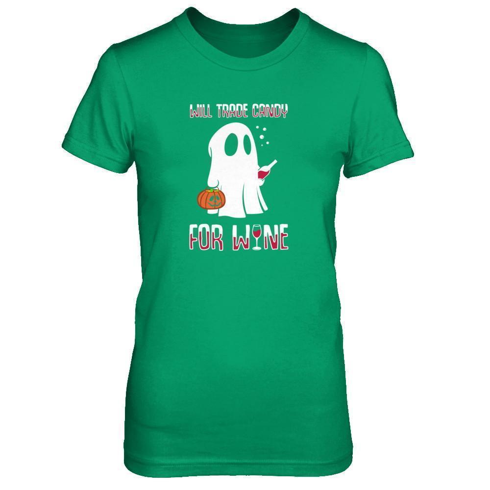 Will Trade Candy For Wine Lover Halloween T-Shirt & Tank Top | Teecentury.com