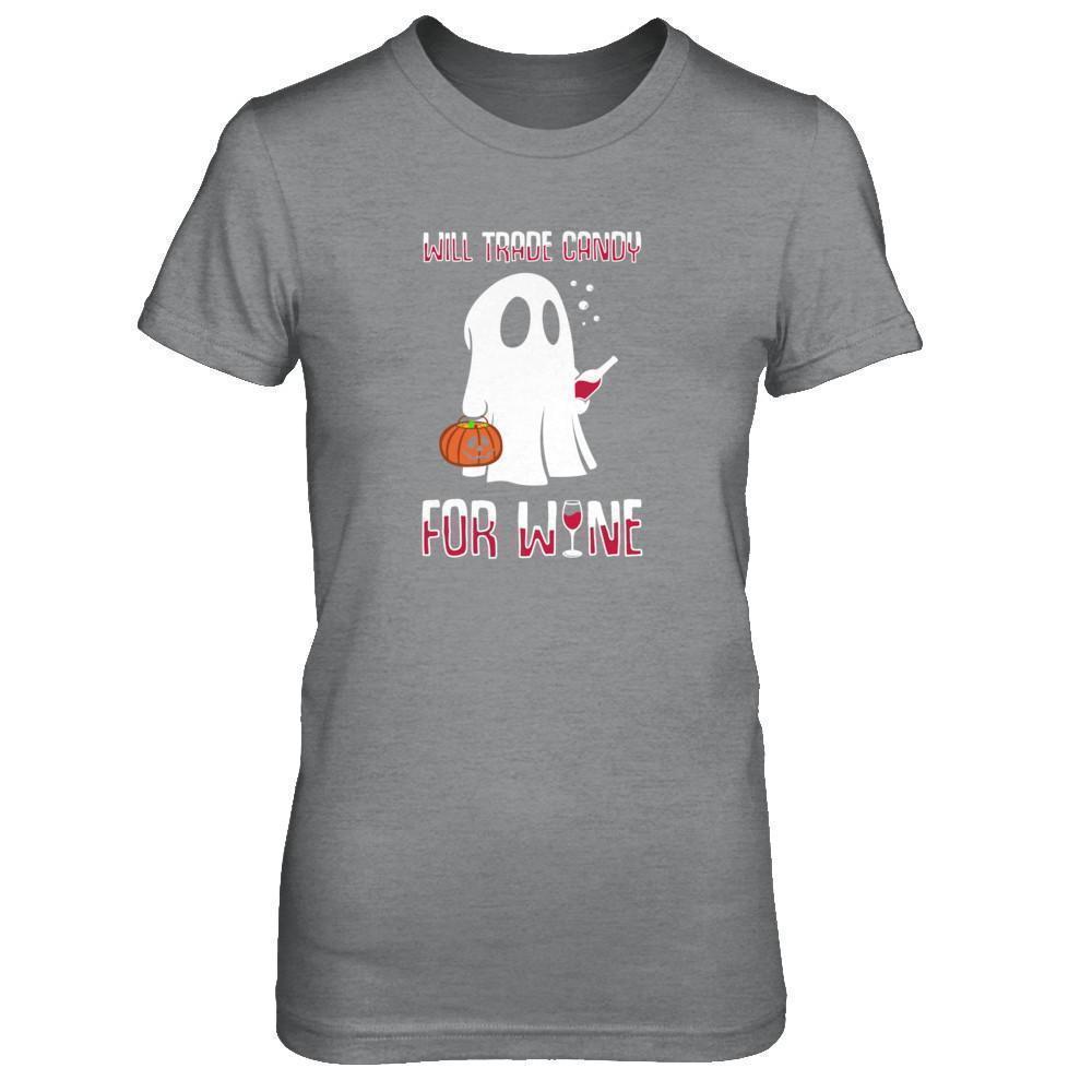 Will Trade Candy For Wine Lover Halloween T-Shirt & Tank Top | Teecentury.com