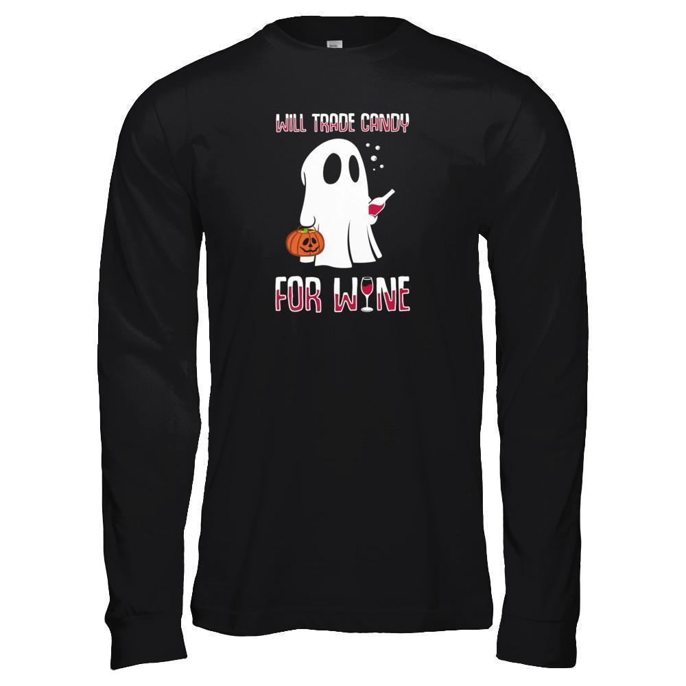 Will Trade Candy For Wine Lover Halloween T-Shirt & Tank Top | Teecentury.com